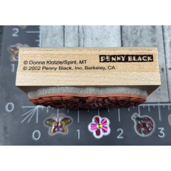 Penny‎ Black Totally Flowers 2440E 2002 Rubber Stamp Wood #Q101 - Picture 3 of 4